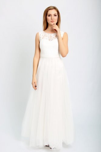 Pauline Бьено — белое вечернее платье